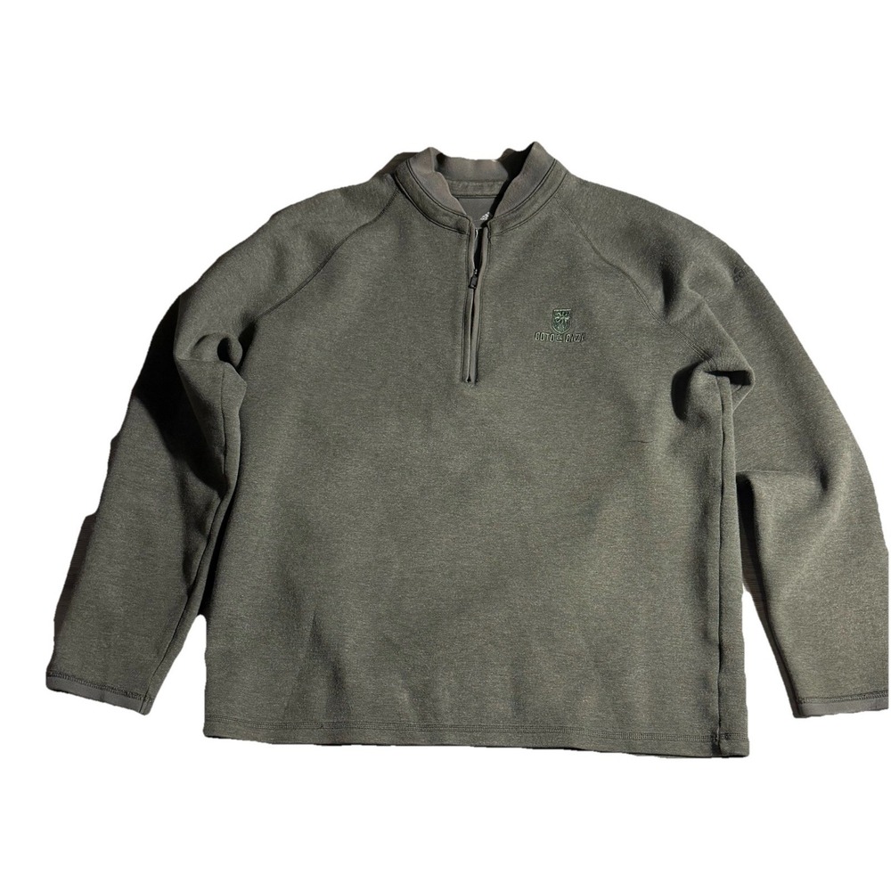 Adidas 1/4 Zip Pullover Mens Large Olive‎ Green Coto De Caza Golf Fleece